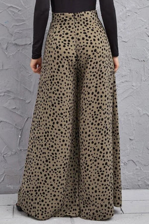 Animal Print High-Rise Culottes-Teresa's Fashionista LLC