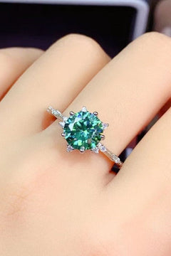 All Eyes On Me 1 Carat Moissanite Platinum-Plated Ring-Teresa's Fashionista LLC