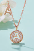 Moissanite A to J Pendant Necklace-Teresa's Fashionista LLC