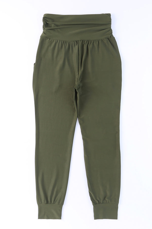 High-Rise Wide Waistband Joggers-Teresa's Fashionista LLC