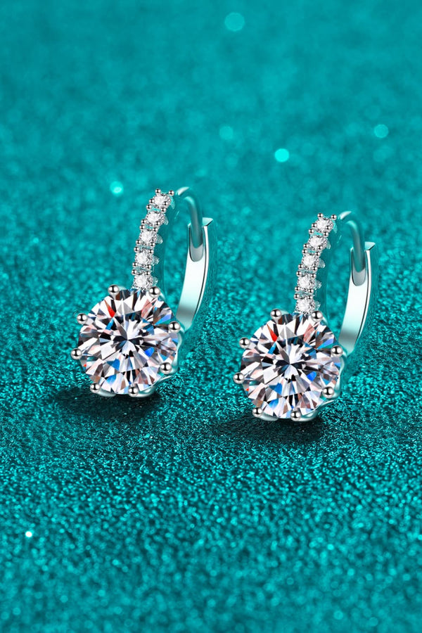 4 Carat Moissanite 925 Sterling Silver Earrings-Teresa's Fashionista LLC