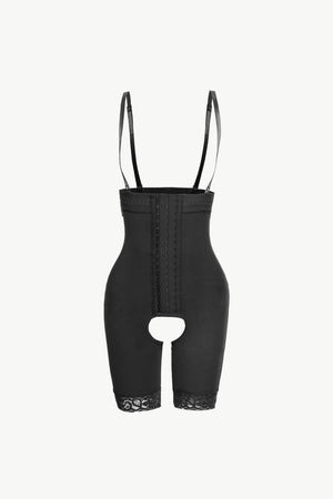 Full Size Hook-and-Eye Lace Trim Shaping Bodysuit-Teresa's Fashionista LLC