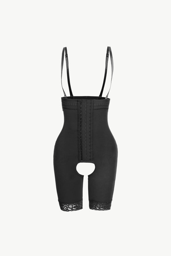 Full Size Hook-and-Eye Lace Trim Shaping Bodysuit-Teresa's Fashionista LLC