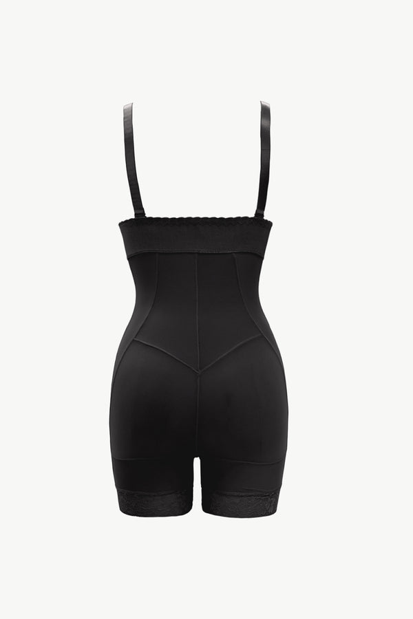 Full Size Zip Up Under-Bust Shaping Bodysuit-Teresa's Fashionista LLC