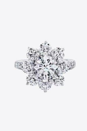 1 Carat Moissanite Flower Ring-Teresa's Fashionista LLC