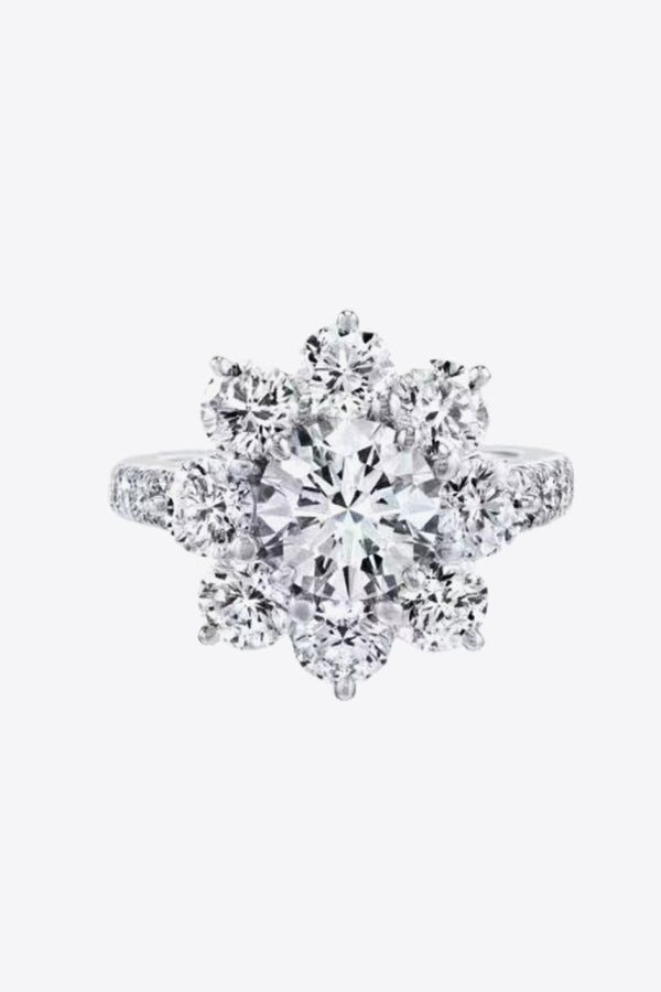 1 Carat Moissanite Flower Ring-Teresa's Fashionista LLC