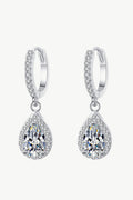 Moissanite Teardrop Earrings-Teresa's Fashionista LLC