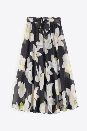 Full Size Floral Tie-Waist Skirt-Teresa's Fashionista LLC