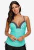 Contrast Sweetheart Neck Swim Cami-Teresa's Fashionista LLC