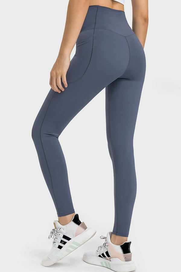 V-Waist Yoga Leggings with Pockets-Teresa's Fashionista LLC