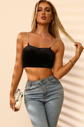 Chain Strap Cropped Cami-Teresa's Fashionista LLC