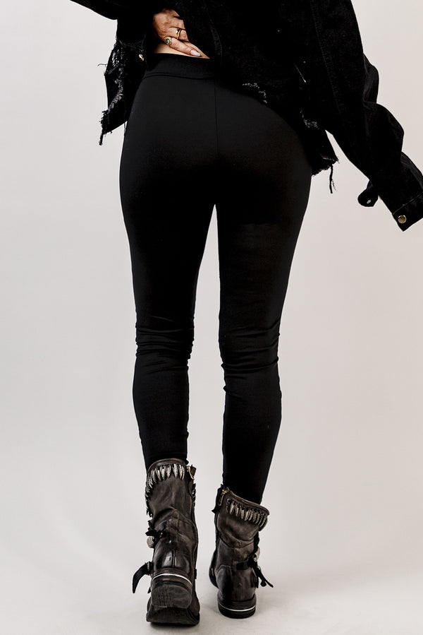 Grommet Lace Up Leggings-Teresa's Fashionista LLC