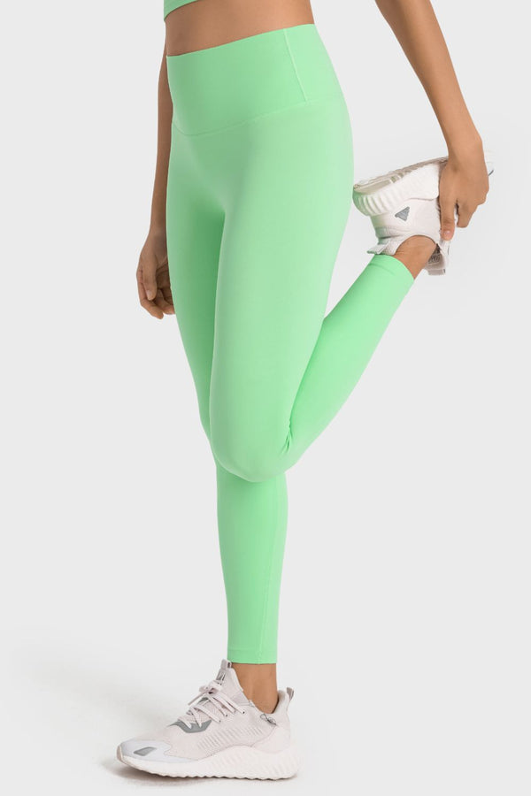 High-Rise Wide Waistband Yoga Leggings-Teresa's Fashionista LLC