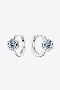 2 Carat Moissanite 925 Sterling Silver Huggie Earrings-Teresa's Fashionista LLC