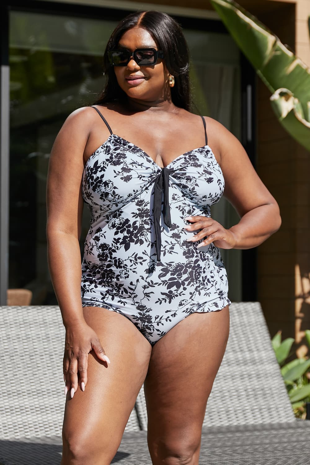 Marina West Swim Côte d'Azur Ruffle Trim One-Piece Swimsuit-Teresa's Fashionista LLC
