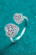 Heart-Shape Moissanite Open Ring-Teresa's Fashionista LLC