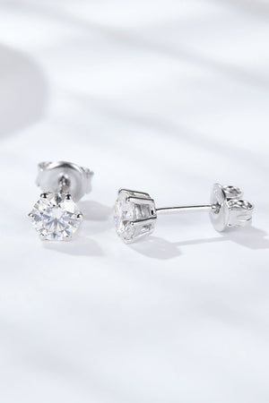 Good Days Ahead Moissanite Stud Earrings-Teresa's Fashionista LLC