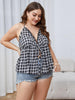 Plus Size Plaid Halter Neck Cami-Teresa's Fashionista LLC