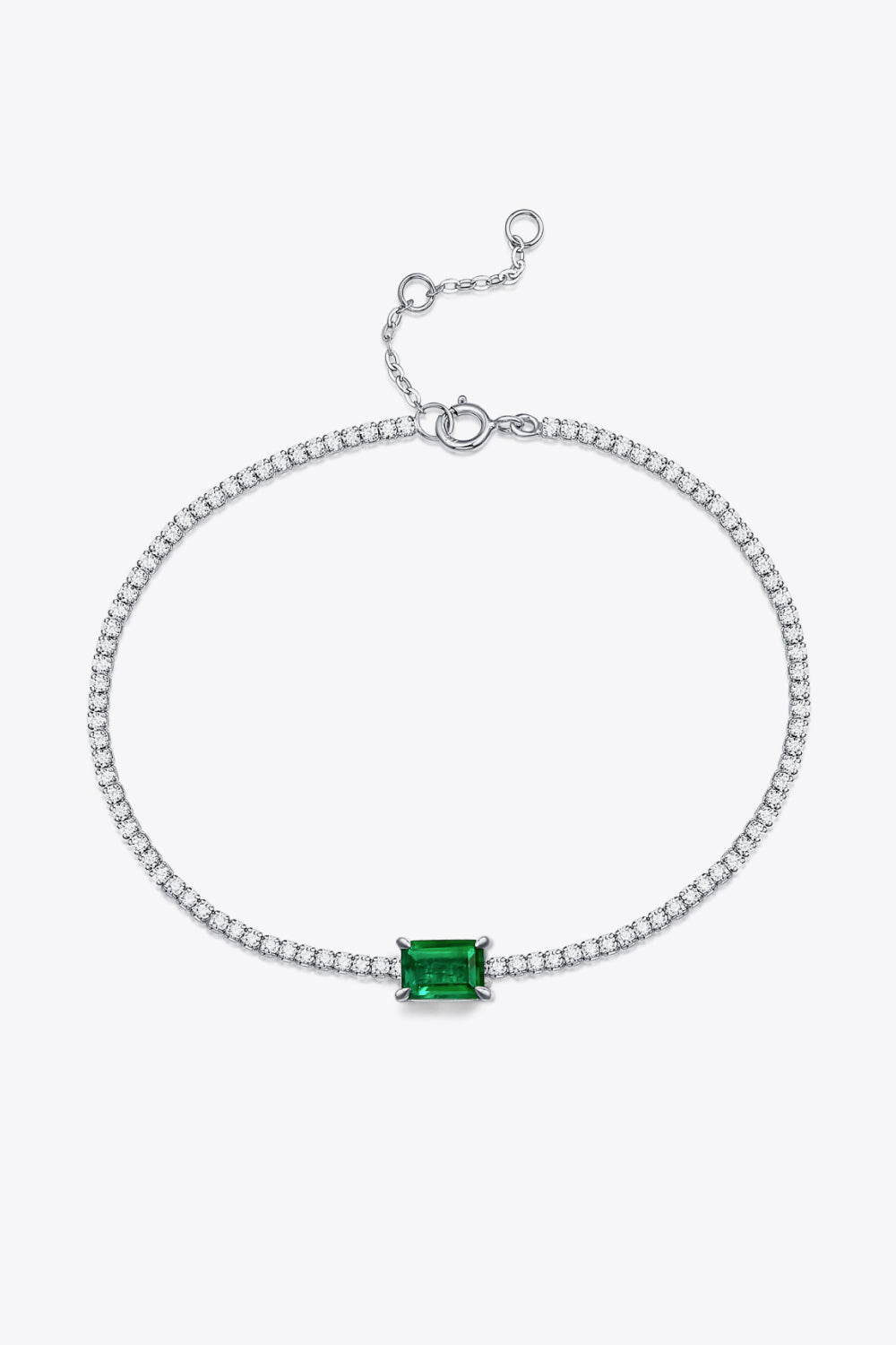 1 Carat Lab-Grown Emerald Bracelet-Teresa&#39;s Fashionista LLC