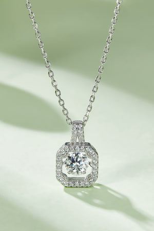 Moissanite 925 Sterling Silver Necklace-Teresa's Fashionista LLC