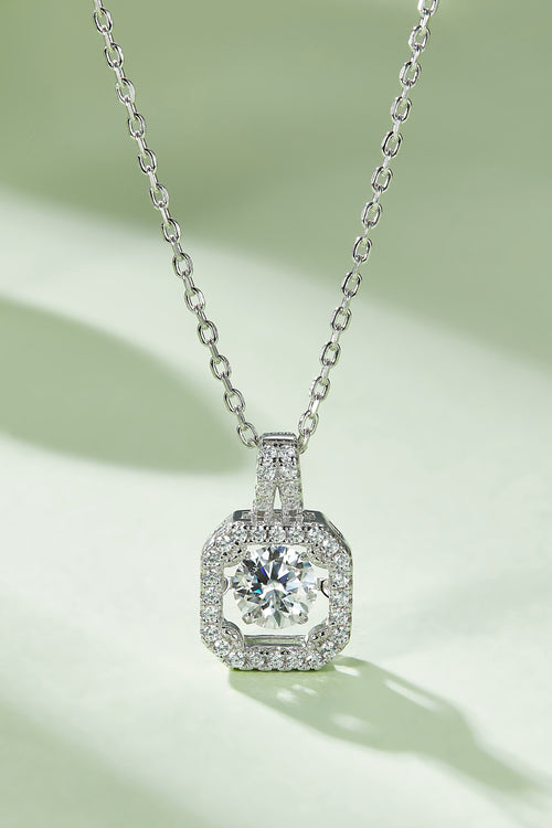 Moissanite 925 Sterling Silver Necklace-Teresa's Fashionista LLC