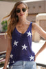 Star V-Neck Knit Tank-Teresa's Fashionista LLC