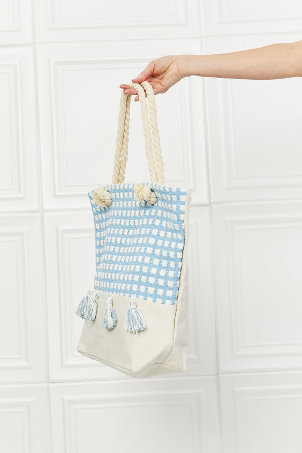 Justin Taylor Picnic Date Tassle Tote Bag-Teresa's Fashionista LLC