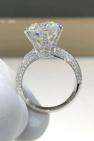 5 Carat Moissanite 6-Prong Ring-Teresa's Fashionista LLC