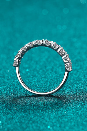 1 Carat Moissanite Half-Eternity Ring-Teresa's Fashionista LLC