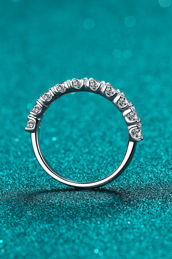 1 Carat Moissanite Half-Eternity Ring-Teresa's Fashionista LLC