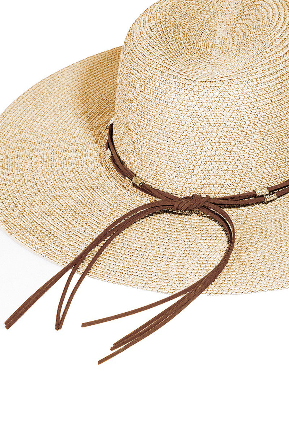 Fame Rope Strap Wide Brim Weave Hat-Teresa's Fashionista LLC