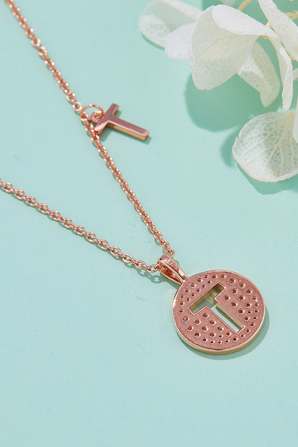 Moissanite K to T Pendant Necklace-Teresa's Fashionista LLC