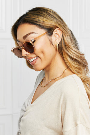 Round Full Rim Polycarbonate Frame Sunglasses-Teresa's Fashionista LLC