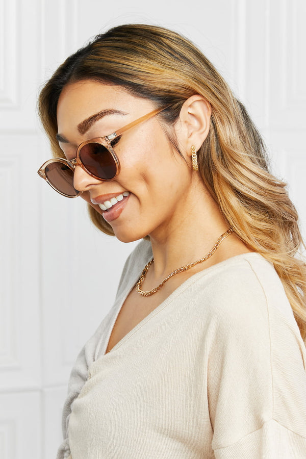 Round Full Rim Polycarbonate Frame Sunglasses-Teresa's Fashionista LLC