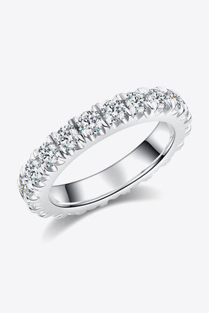 2.3 Carat Moissanite 925 Sterling Silver Eternity Ring-Teresa's Fashionista LLC