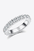 2.3 Carat Moissanite 925 Sterling Silver Eternity Ring-Teresa's Fashionista LLC