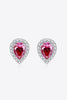 2 Carat Moissanite Teardrop Stud Earrings in Rose-Teresa's Fashionista LLC