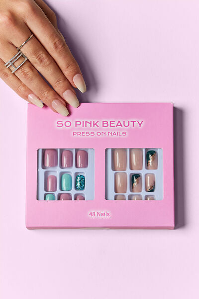 SO PINK BEAUTY Press On Nails 2 Packs-Teresa's Fashionista LLC