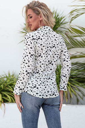 Animal Print Curved Hem Button-Up Shirt-Teresa's Fashionista LLC
