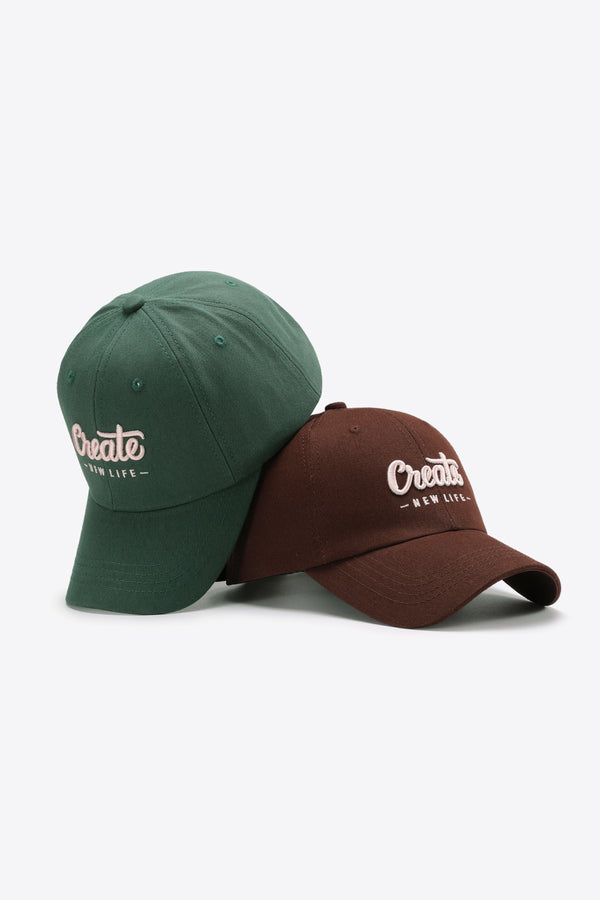 CREATE NEW LIFE Adjustable Cotton Baseball Cap-Teresa's Fashionista LLC