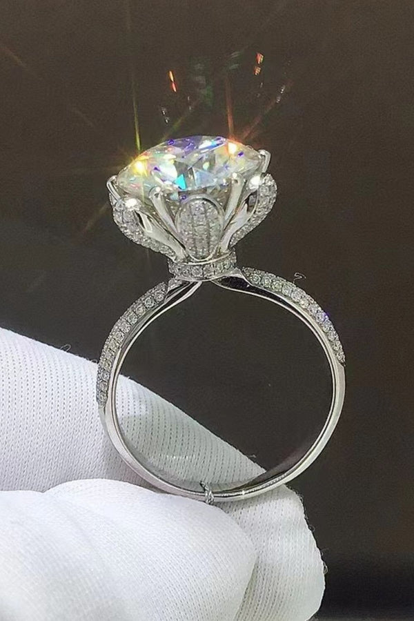 5 Carat Moissanite Side Stone Ring-Teresa's Fashionista LLC