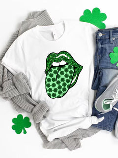 Saint Patrick's Day Round Neck T-Shirt-Teresa's Fashionista LLC