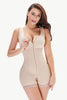 Full Size Zip-Up Scoop Neck Lace Trim Shapewear-Teresa's Fashionista LLC