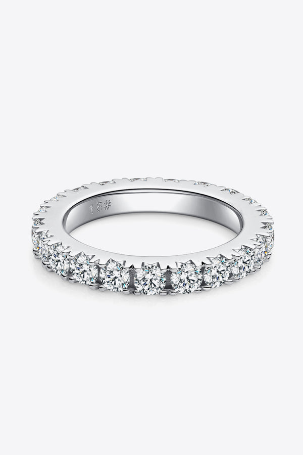 2.3 Carat Moissanite 925 Sterling Silver Eternity Ring-Teresa's Fashionista LLC