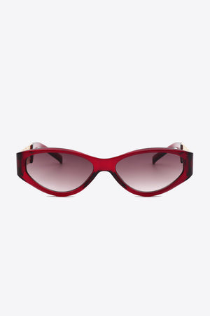 Chain Detail Temple Cat Eye Sunglasses-Teresa's Fashionista LLC