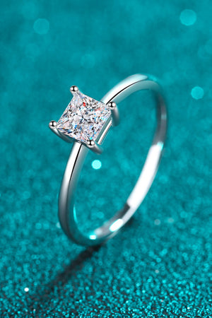 925 Sterling Silver Moissanite Solitaire Ring-Teresa's Fashionista LLC