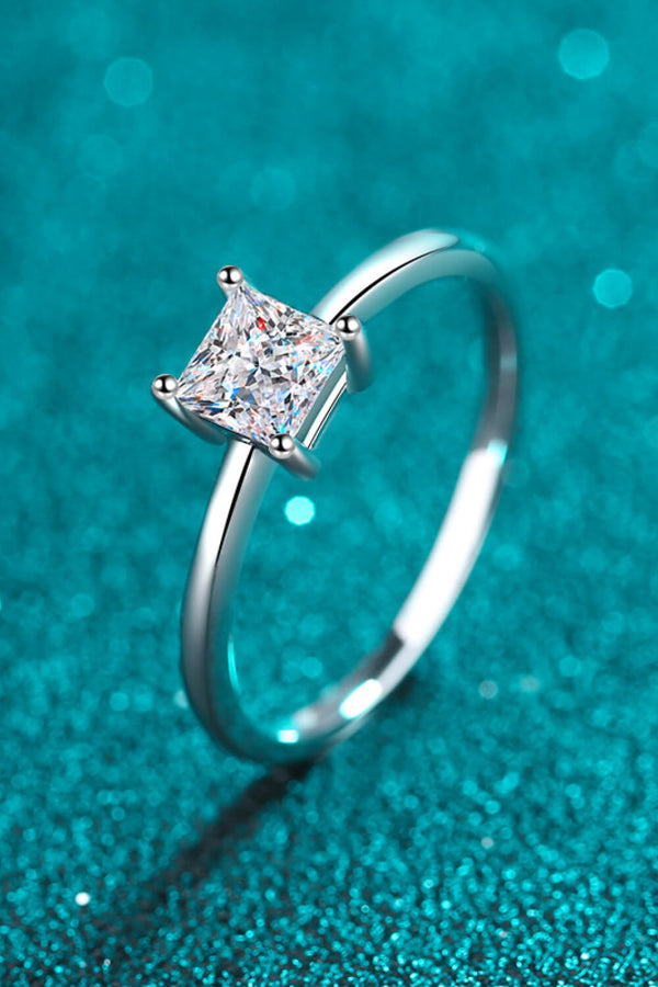925 Sterling Silver Moissanite Solitaire Ring-Teresa's Fashionista LLC