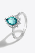 Paraiba Tourmaline Pear Shape Ring-Teresa's Fashionista LLC