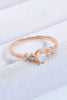 Natural Moonstone and Zircon 18K Rose Gold-Plated Ring-Teresa's Fashionista LLC
