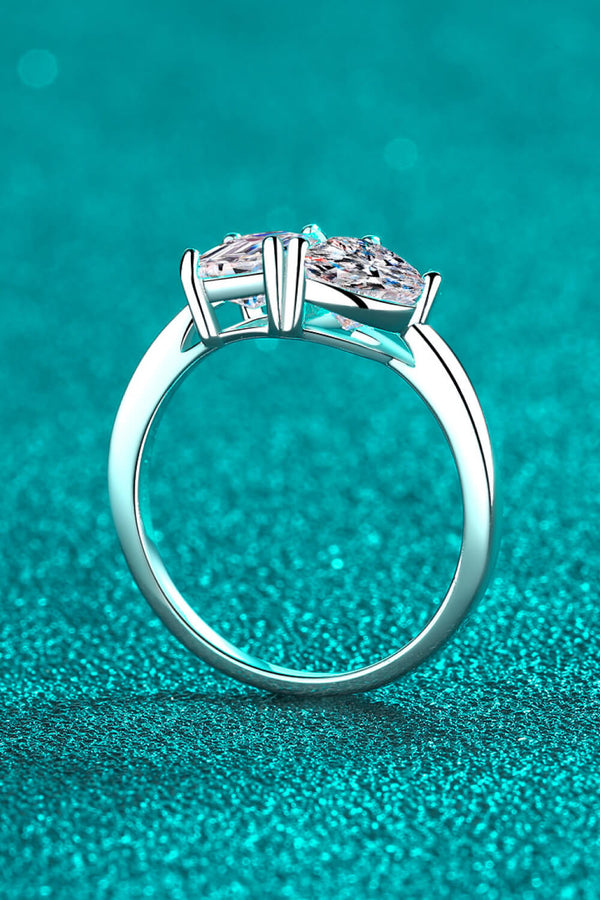 Rhodium-Plated 2 Carat Moissanite Ring-Teresa's Fashionista LLC